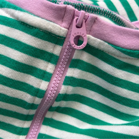 Joules Rosalee A-Line Horse & Rainbow Green Striped Long Sleeve Dress Size 12Y - Picture 6 of 8